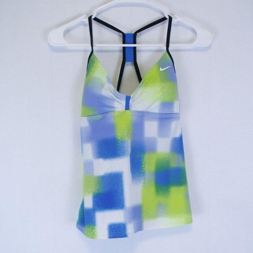 Nike Blue & Yellow Swim Tankini Top 8